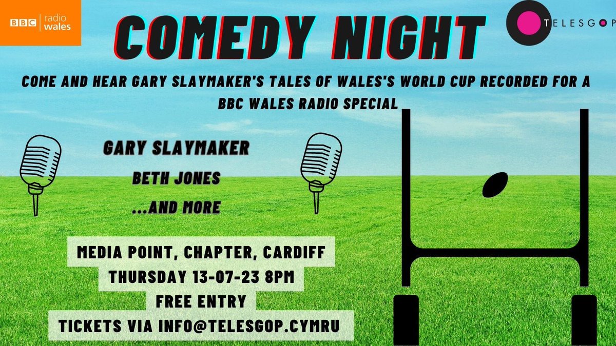 Come along to Gary Slaymaker's comedy night! 📅Thursday 13.07.23 ⏰8pm 🗺Chapter, Cardiff Noson Gomedi gyda Gary Slaymaker!