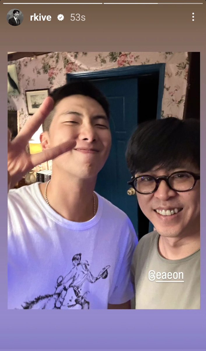 BTStranslation_'s tweet photo. BTS RM/NAMJOON INSTAGRAM STORY 230711

NJ: @eaeon https://t.co/6c5R3aQGDw