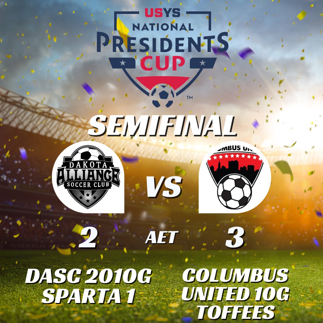 Dakota_Alliance's tweet photo. What a run by the DASC 2010 Girls Sparta 1!
Their phenomenal run ends in the Semifinals with a 2-3 loss to a very talented Columbus United team after added extra time.
What a fantastic showing and representation of SD soccer!
Way to go, girls!
#morethanaclub
#representSD https://t.co/BAiLa26tOL
