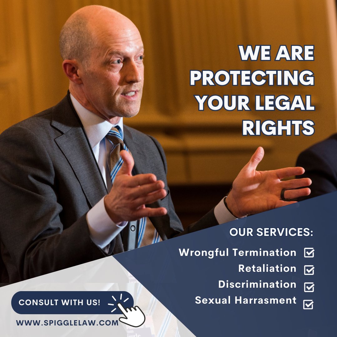 👥 If you've experienced wrongful termination, retaliation, discrimination, or sexual harassment, we're here to provide you with the legal support you need.

📞 Contact us at 202-980-3857 today to discuss your situation. 

#ProtectingYourRights #WorkplaceJustice