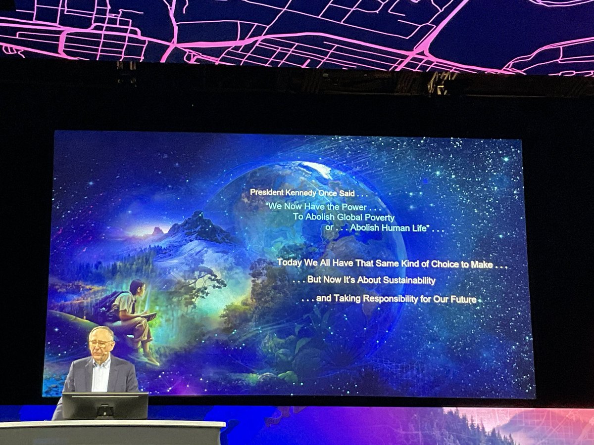 AGAIN, we have a choice. What kind of world do YOU want to create? GIS Professionals have an enormous role to play, influencing and creating the future of our planet. YOU and YOUR WORK are essential!
#esriuc2023