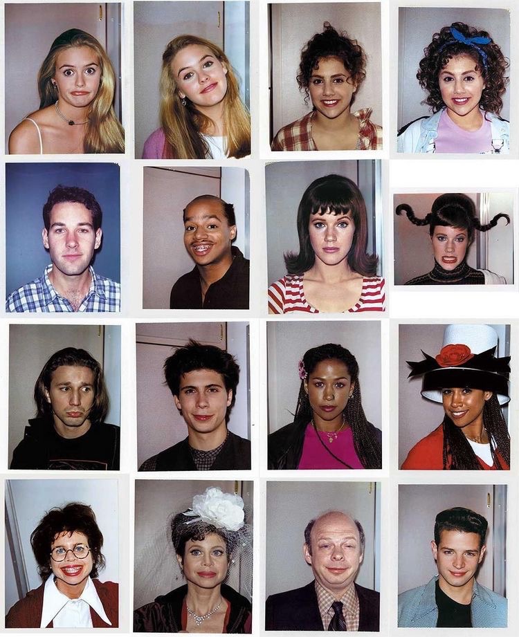 polaroids of the cast of Clueless