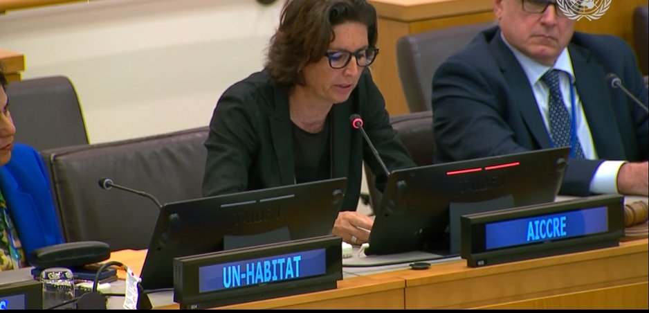 #Listen2Cities #HLPF2023 <a href="/CarlaReyVCS/">Carla Rey</a> calls for the importance of #FlipTheScript to regenerate trust, a movement driven by cities, and to involve all actors, in the spirit of "leave no one behind" to truly fulfill the goals.