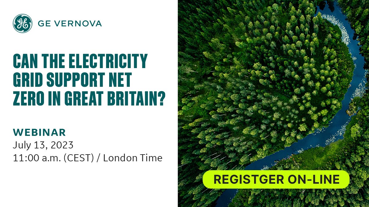 Consulting Services (@energy_ge) on Twitter photo Don't forget... <a href="/energy_ge/">Consulting Services</a> Webinar "Can the Electricity Grid support Net-Zero in Great Britain?" is set for July 13 at 11 a.m. London Time. Hear from our team on pathways + recommendations for the UK to achieve net-zero target by 2050. Register online bit.ly/3Jylbpm. Don't forget... <a href="/energy_ge/">Consulting Services</a> Webinar "Can the Electricity Grid support Net-Zero in Great Britain?" is set for July 13 at 11 a.m. London Time. Hear from our team on pathways + recommendations for the UK to achieve net-zero target by 2050. Register online bit.ly/3Jylbpm.