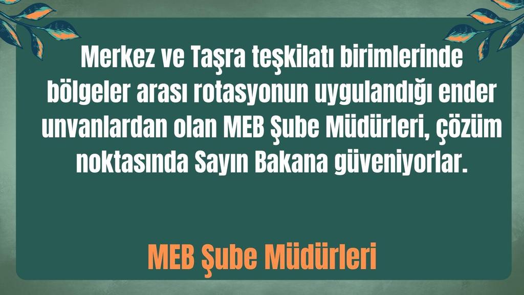 #SnTekinMebSubeMudurleri
<a href="/RTErdogan/">Recep Tayyip Erdoğan</a>
<a href="/Yusuf__Tekin/">Yusuf Tekin</a>
<a href="/memetsimsek/">Mehmet Simsek</a>
<a href="/cftcblnt/">Bülent ÇİFTCİ</a>
<a href="/_aliyalcin_/">Ali YALÇIN</a>
<a href="/melihaltinok/">Melih Altınok</a>