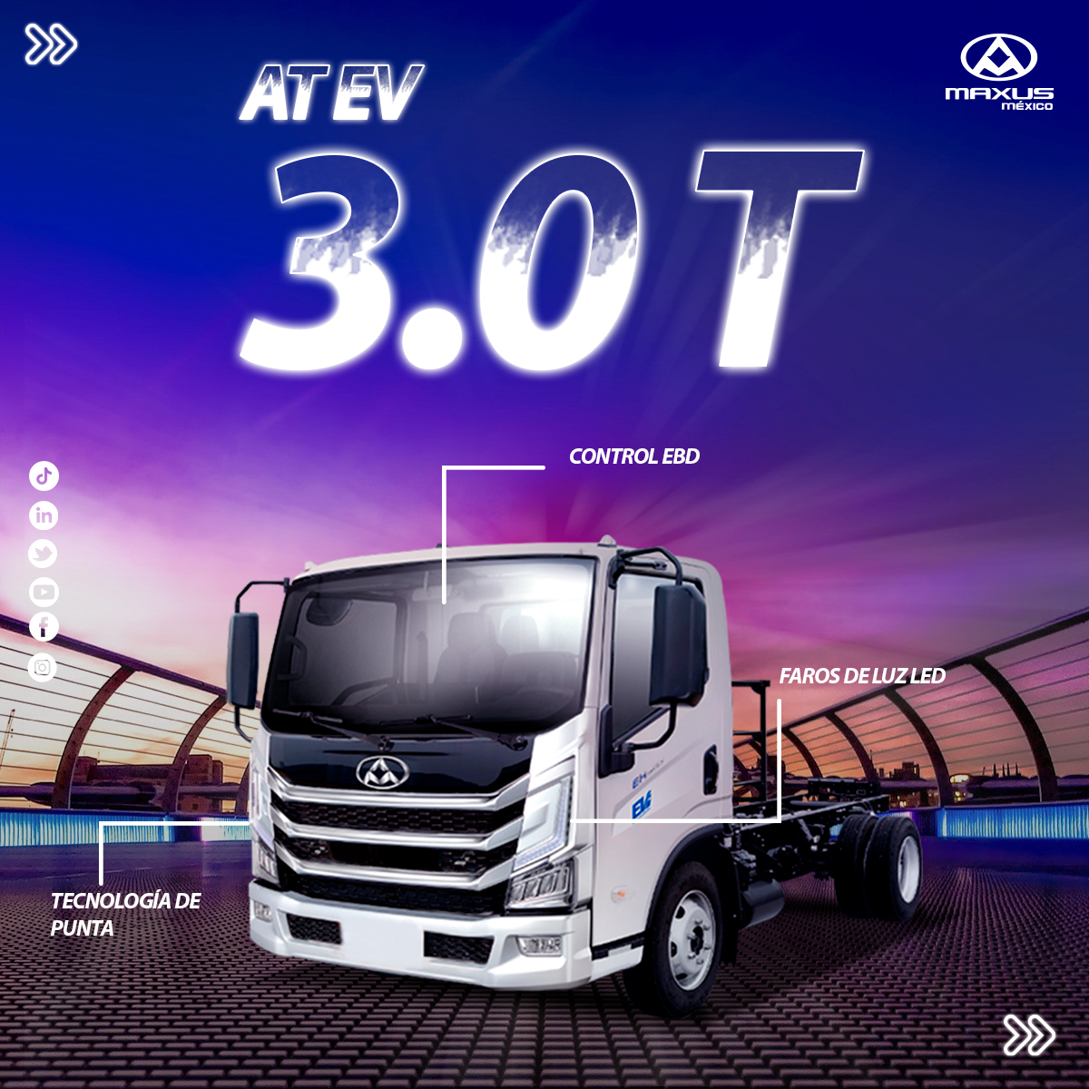 MexicoMaxus's tweet image. Maxus EV 3.0T cuenta con faros completos de LED interiores y exteriores, aire acondicionado automático, espejos y vidrios eléctricos, y controles al volante, que conforman un diseño excepcional.
#MAXUS #Electrico #mexicocity #CDMX #Edomex #ecología