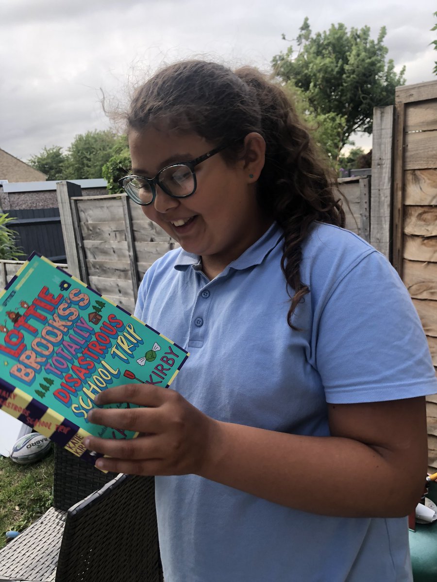 KristinaCopp's tweet photo. @hurrahforgin  Treated my daughter to the latest instalment before her operation tomorrow. Her face says it all, her nerves are gone and she now can’t wait to have some downtime in recovery to catch up with the latest antics! #lottiebrooks https://t.co/2RnHQaJpw0
