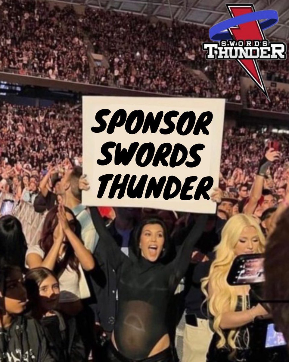 SwordsBball's tweet image. This is your sign to sponsor Swords Thunder, thank you Kourtney Kardashian⚡️ 

Are you looking to sponsor a local club and haven’t found the right fit yet? From court-side signs to much more, we’ll find a fit right for you here at Swords Thunder 

📧 swordsthunderwomen@gmail.com