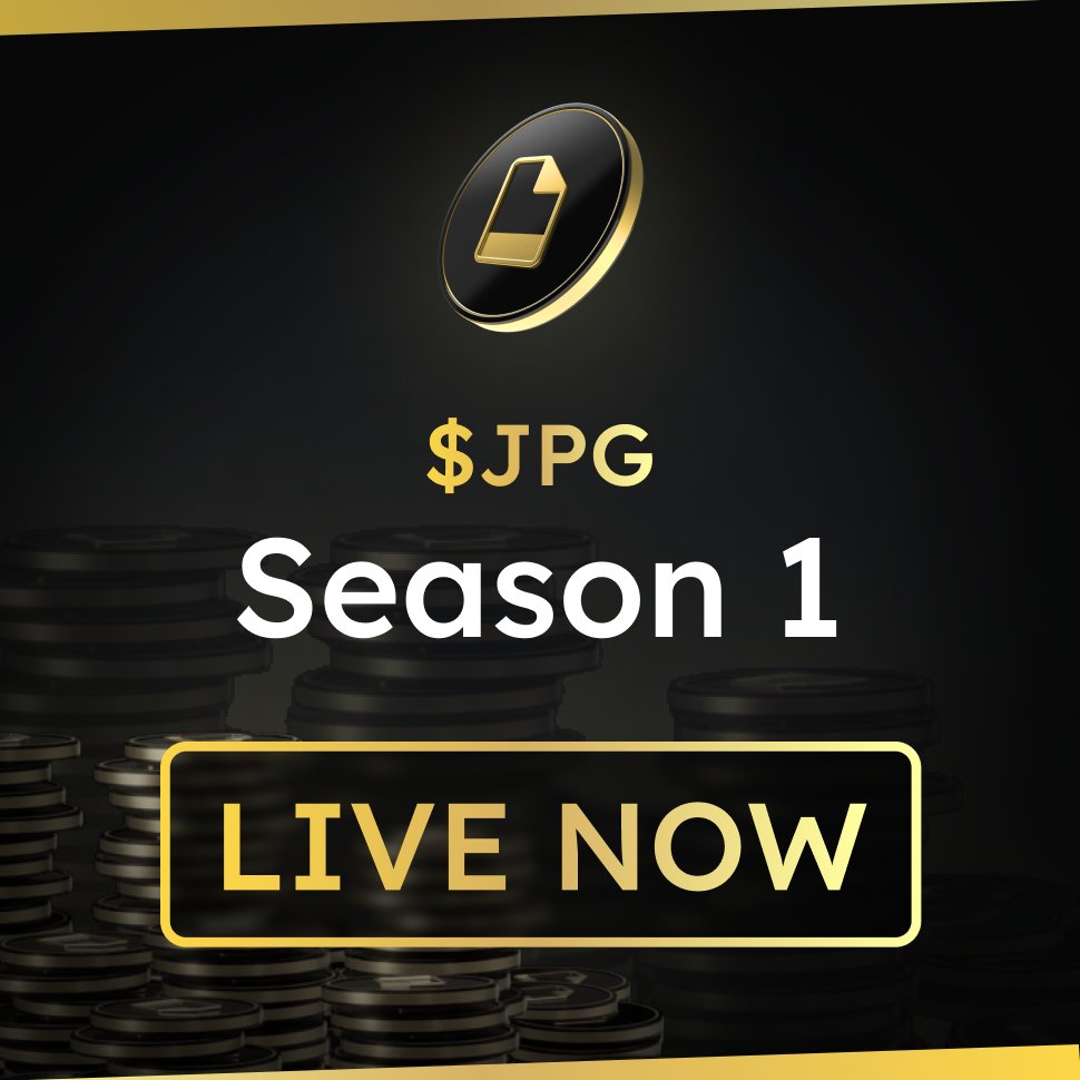 jpgstoreNFT's tweet image. Season 1 Begins NOW 💥

Double XP, $JPG, Leaderboards, Rewards…

So much new stuff, let’s dive in

🧵
