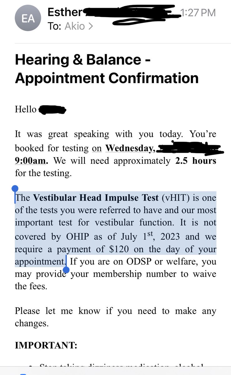 Toronto General Hospital just contacted me to let me know some of the medically necessary testing that I’m scheduled to have is no longer covered by OHIP and I must pay out of pocket on the day of testing to have it completed😭 THANK YOU @fordnation for healthcare privatizing