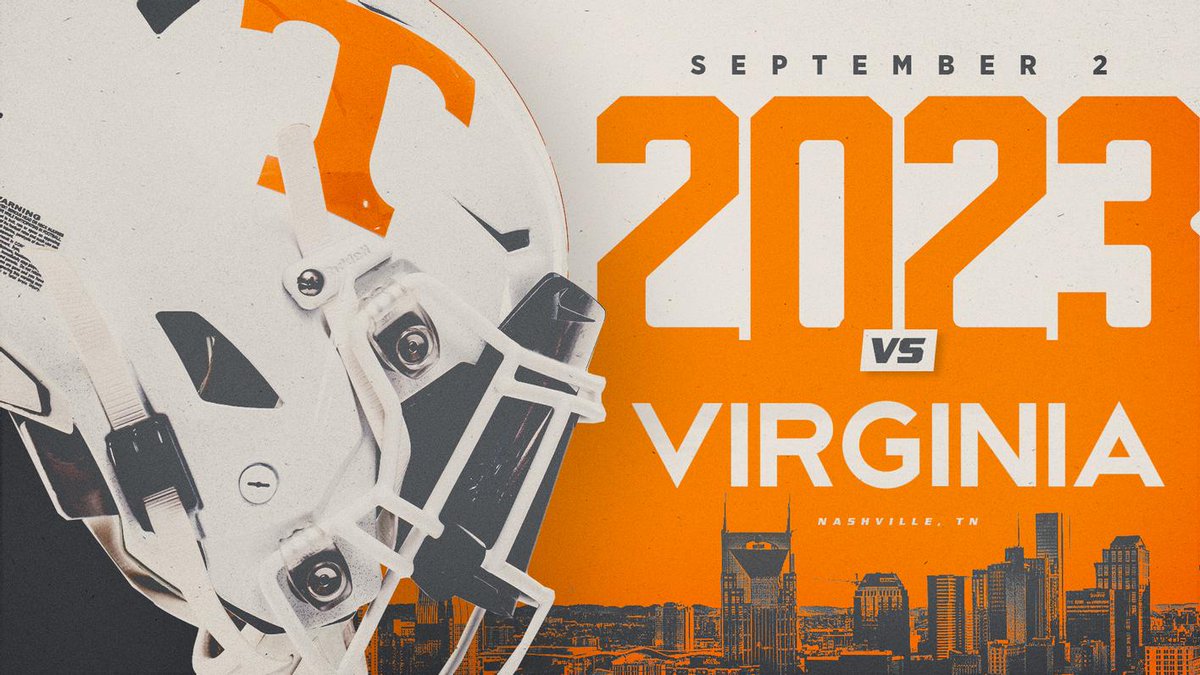 UTAlumni_CSRA's tweet photo. Tennessee football will start the 2023 season against Virginia with an early kickoff on ABC at Nissan Stadium in Nashville. Game time for the opener is September 2, 2023, 12:00 EDT.
 
Check this site for the latest news on the 2023 CSRA UT Football Watch Parties. https://t.co/2CBp8W9KDR