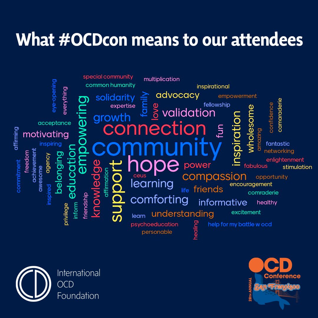 What does #ocdcon mean to our attendees?  This word cloud says it all.