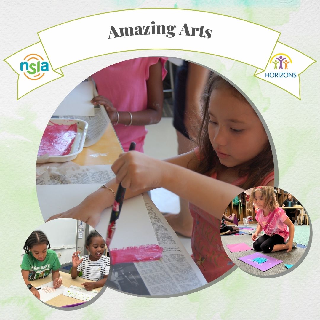 Horizons builds art into their enrichment schedule during our summer program. Art gives students a chance to ignite their curiosity, foster their creativity, &amp; inspire learning. Let's continue to empower minds through the transformative power of art!
#NSLW #AmazingArts