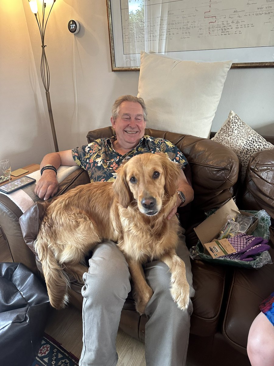 As well as tiring ourselves on the beach and stopping for refreshments we helped auntie Alex open presents and had cuddles with Grandpaw!!