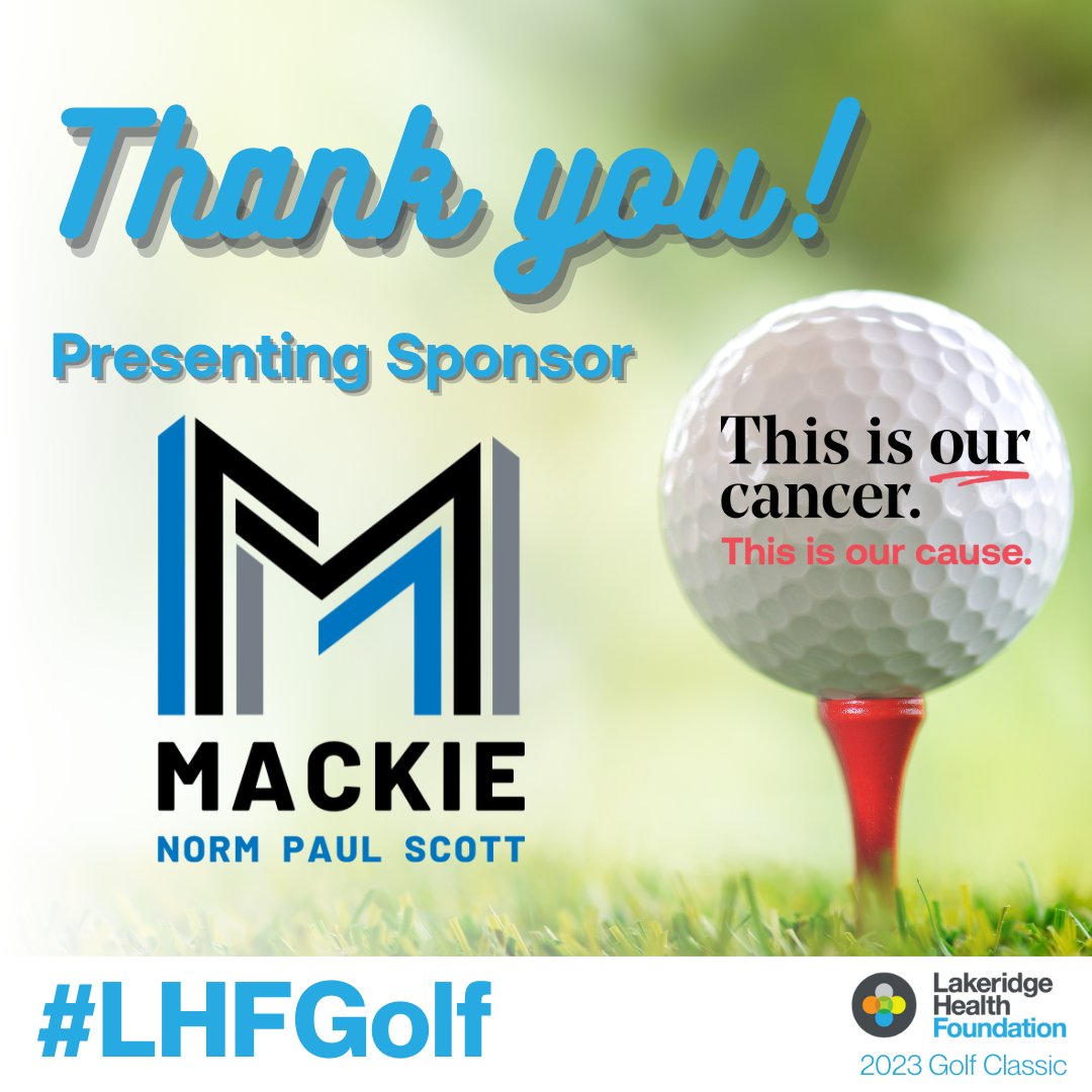 ⛳ Our 2023 Lakeridge Health Foundation Golf Classic is just a week away and the gallery is roaring for The Mackies, our Presenting Sponsors. Visit lhfgolfclassic.ca for more details, and check out our online auction - bit.ly/3PPZHs1. #LHFGolf