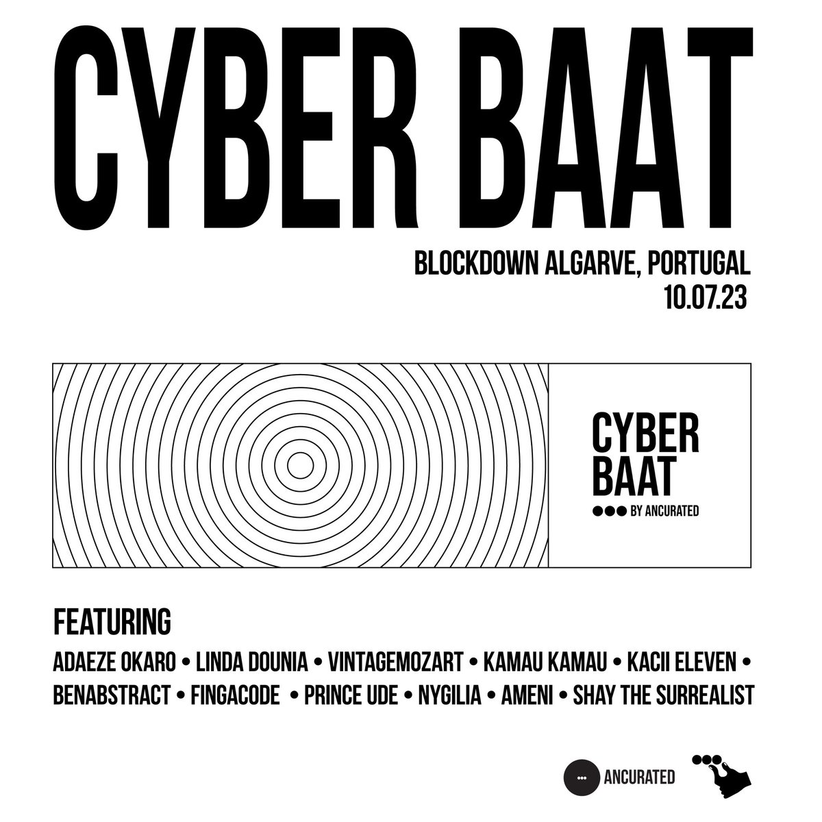 CYBER BAAT: Algarve Portugal 🇵🇹 is Live at <a href="/BlockDownConf/">BlockDown Festival</a> 

Our first feature under the <a href="/ancurated/">𝚊𝚗𝚌𝚞𝚛𝚊𝚝𝚎𝚍</a> umbrella presenting 10 artists from the Diaspora and Continent •••