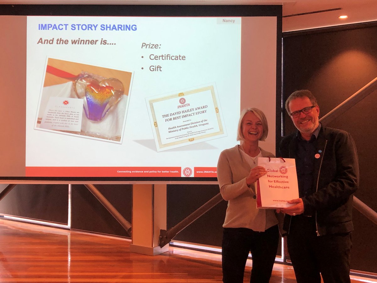 Congratulations to <a href="/SBU_se/">@sbu_se</a>,winner of the 2023 David Hailey Award for Best Impact Story ! HTA impact continues to be achieved by INAHTA member agencies! Visit inahta.org to learn more about the Impact Story Sharing award and recipients. #HTA
