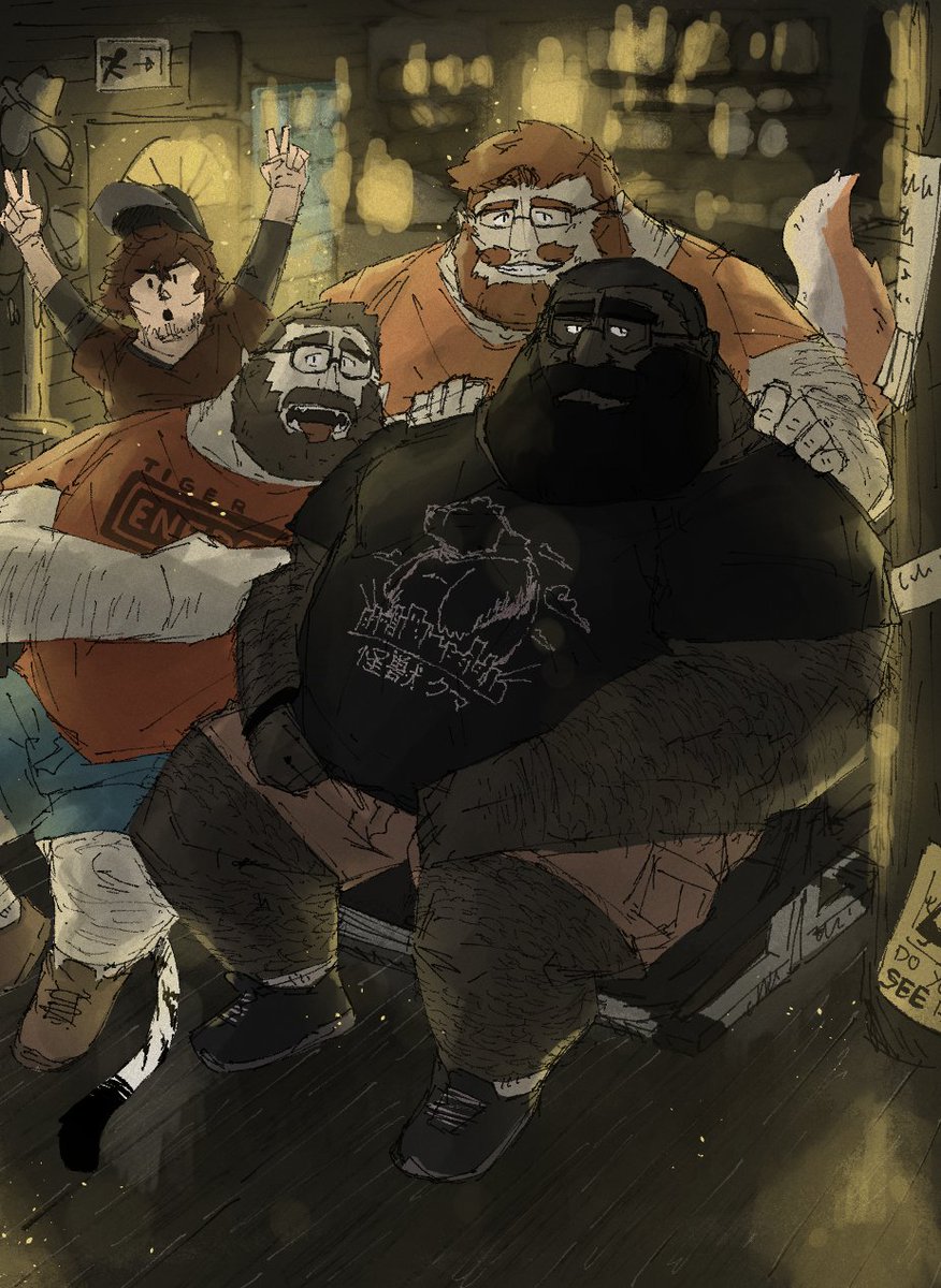 bighurso's tweet photo. A bear, wolf, tiger and pup traveling together..
@bighurso, @silverback088, @CRISPY_WRITES, @KEVSKY_DRAWS https://t.co/XajvoqS8eo