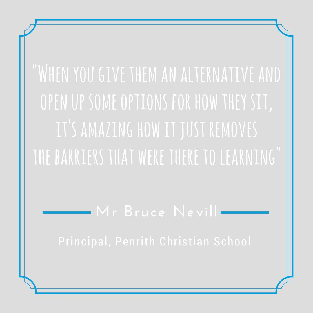 A great insight from Principal Mr. Bruce Nevill at Penrith Christian School. Thanks for sharing!
#NorvaNivel #GiveThemSpace #AgileSeating #AgileClassroom