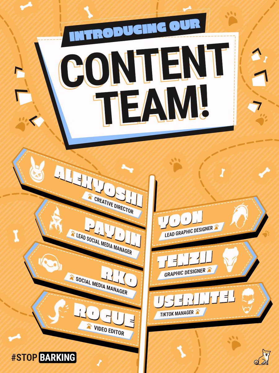 Even the toughest dogs need a little help sometimes 🐶

Introducing our Creative Team for Summer Series 2023…

📘 <a href="/AlexyoshiSensei/">Alexyoshi</a> 
📝 <a href="/paydin312/">Paydin</a> 
📝 <a href="/Rko_Avi/">Rko.Avi</a> 
🎨 <a href="/yoonsaii/">Yoon</a> 
🎨 @tenziiru 
📹 <a href="/Rowgu3OW/">Rogue._.</a> 
🎥 <a href="/Username_Intel/">UserIntel 🇵🇷</a> 

▪︎ #StopBarking ▪︎ #OWPTP2023 ⛵️ ▪︎