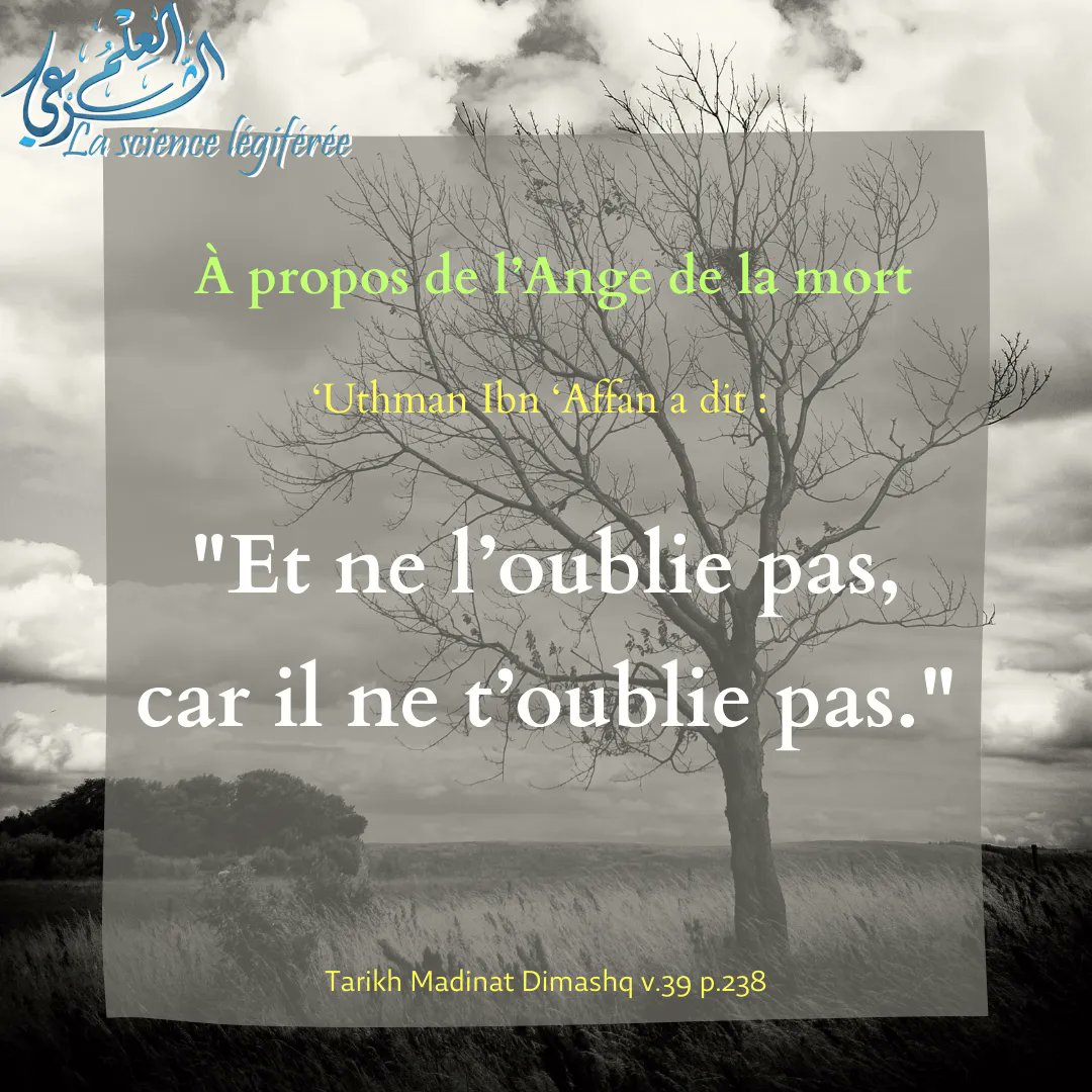 3ilmchar3i's tweet photo. 🌿 À propos de l’Ange de la mort https://t.co/6fUYSjq29q