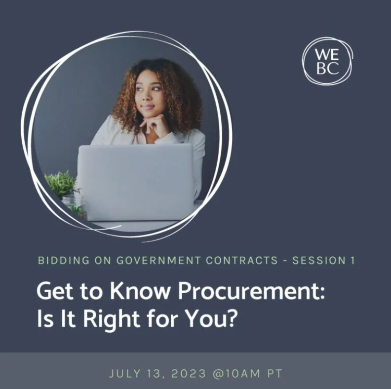 SFUVentureLabs's tweet photo. Discover the world of procurement at WeBC's session on July 13. Learn about the IDEaS program and explore federal procurement opportunities for your business. 

Don't miss out! Register here: https://t.co/BoVaRJBGOd 

#WEKH https://t.co/BmolDYxm4w
