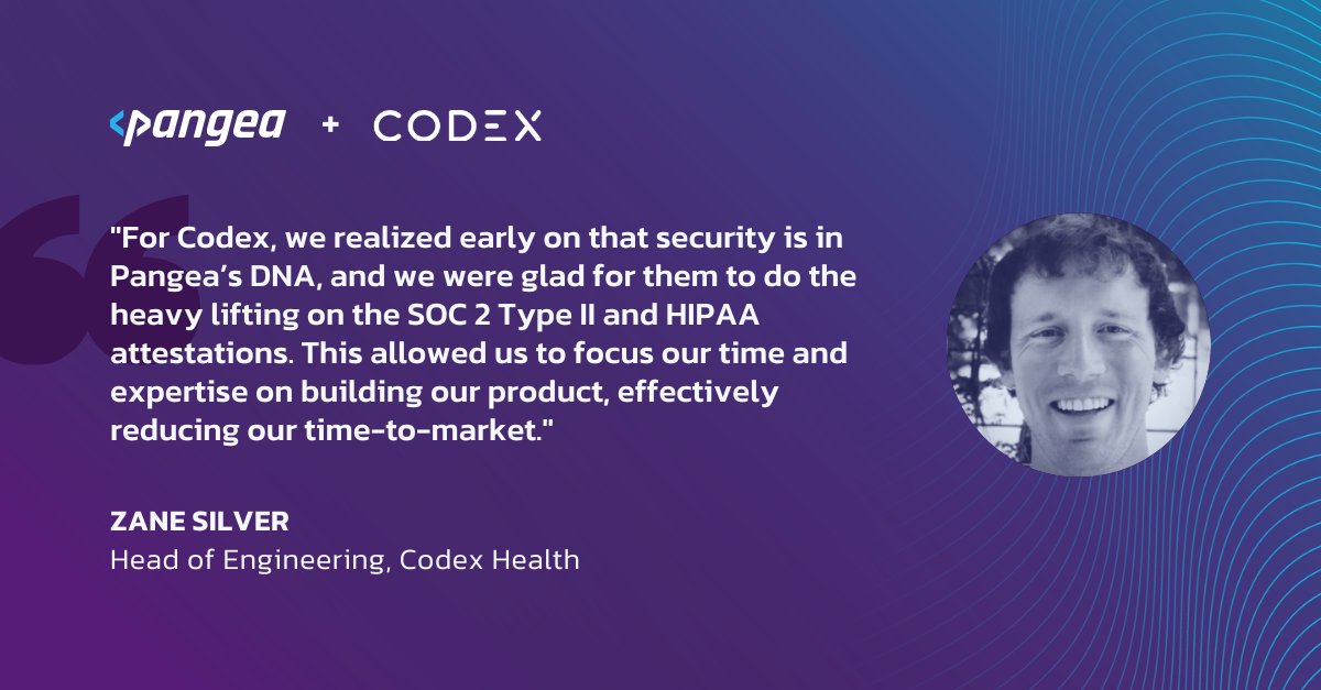 pangeacyber's tweet photo. We’re proud to be part of Codex Health’s community of trust 🤝 and to have helped them accelerate their HIPAA #compliance with our secure #auditlog service 🙌 https://t.co/dBsrpLQhkJ https://t.co/ChPzIVVLHC
