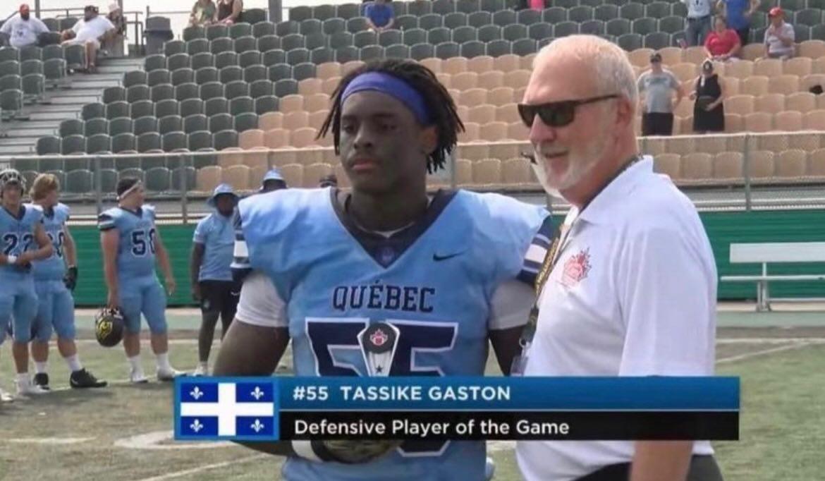 Tassiké Gaston (@tassikeg) on Twitter photo Proud to be the defensive mvp of the game at Canada Cup 2023 <a href="/LinebackerProt1/">Linebacker Prototype ™</a> <a href="/ECWagnac/">Emmanuel Cazeau-Wagnac</a> <a href="/KeanHarelimana/">Coach Kay</a> #teamQc #footballCanada #linebacker Proud to be the defensive mvp of the game at Canada Cup 2023 <a href="/LinebackerProt1/">Linebacker Prototype ™</a> <a href="/ECWagnac/">Emmanuel Cazeau-Wagnac</a> <a href="/KeanHarelimana/">Coach Kay</a> #teamQc #footballCanada #linebacker
