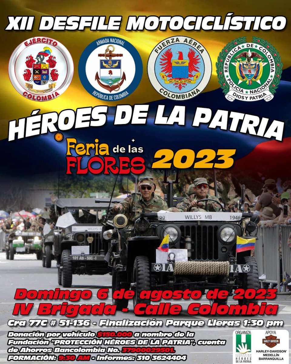 ReservaBR4's tweet photo. Disfruta del desfile motociclístico #HéroesDeLaPatria #FeriaDeLasFlores2023 @Ejercito_Div7 @GralJuanRamirez https://t.co/FtZTKbm3K9