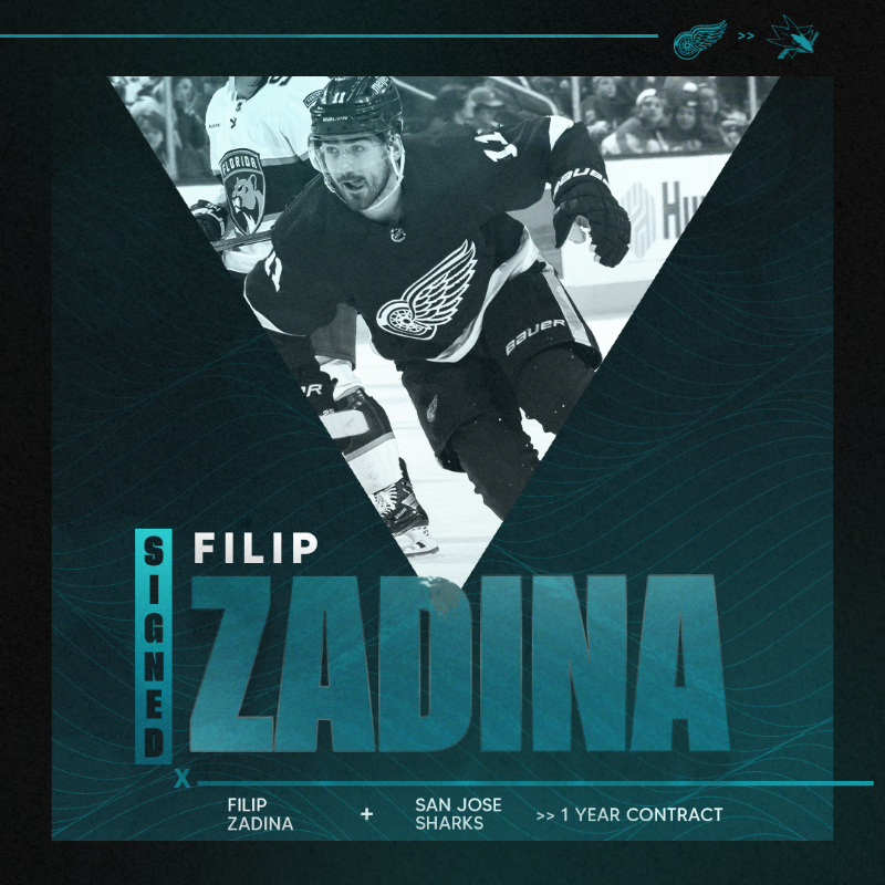 SanJoseSharks's tweet photo. SIGNED 🖊️

The #SJSharks have signed forward Filip Zadina to a one-year contract.