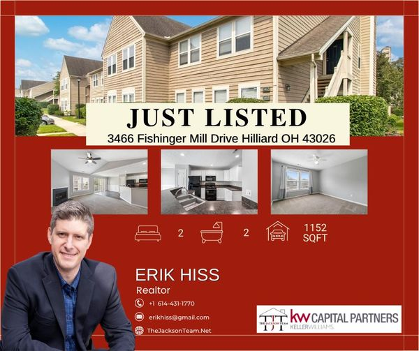 erikhiss's tweet photo. NEW LISTING! 2BR, 2BA Condo in Hilliard! Hurry as there are multiple offers already! $214,900 
#erikhiss Keller Williams Capital Partners Realty 
https://t.co/lANoJB4L3t https://t.co/9qx6BH4oqd
