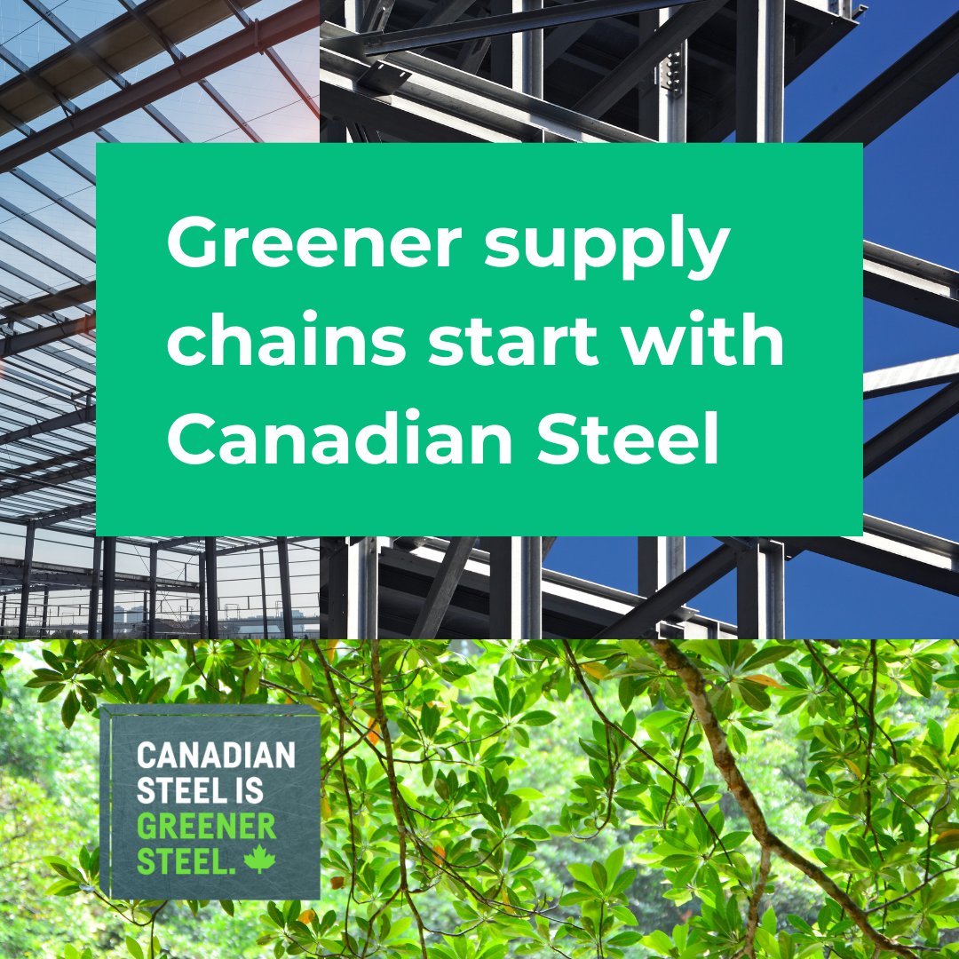 Greener supply chains start with Canadian steel. Find out why: canadiansteel.ca/green-steel #CdnGreenSteel