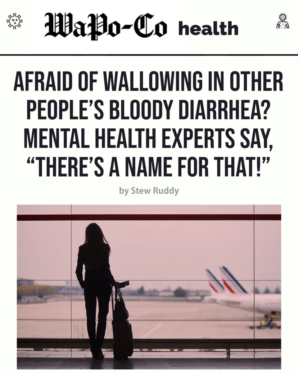 TheWaPoCo's tweet photo. Today in WaPo-Co Health:
AFRAID OF WALLOWING IN OTHER PEOPLE'S BLOODY DIARRHEA?
MENTAL HEALTH EXPERTS SAY,
"THERE'S A NAME FOR THAT!" https://t.co/a3U9vwoxAH