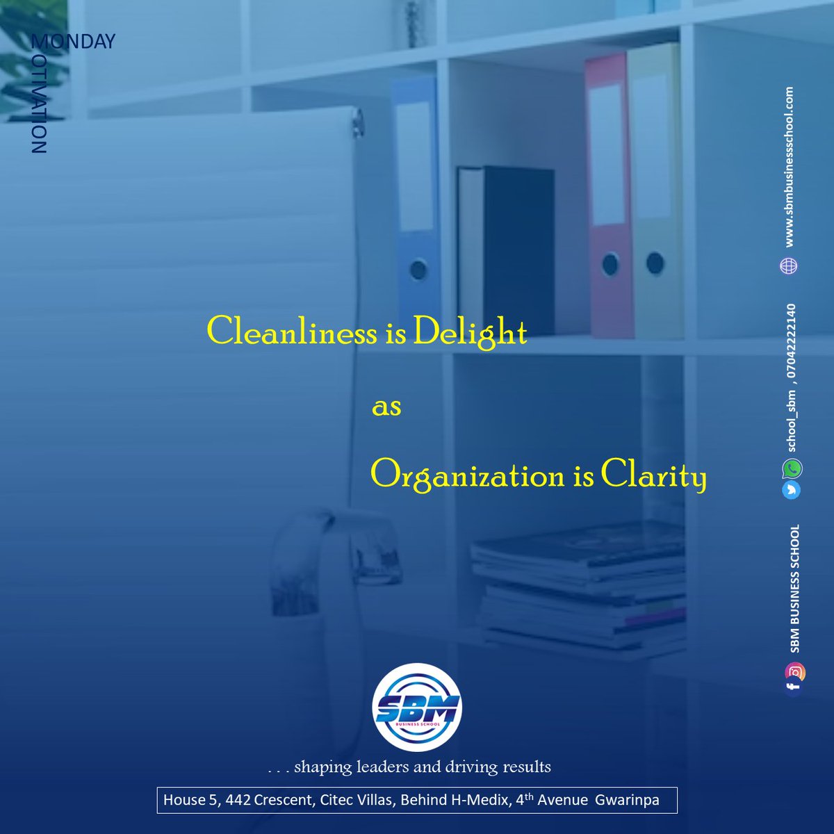 school_sbm's tweet photo. Be clean, organized, and orderly always. Happy New Week!
#SBM #orderliness #cleanliness #organization #cleanlinessisdelight #organizationisclarity
Obasanjo | Afe Babalola | Jim Iyke | Fulani | Black Face | Ex-Convict https://t.co/BijyNbrdcO