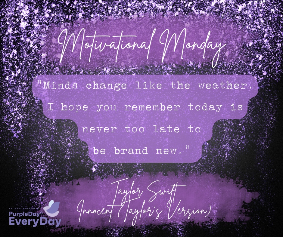 Happy #motivationalMonday to all of our #epilepsywarriors 💜 

#speaknow #speaknowtv #epilepsy #purple #purpledayeveryday #epilepsyawareness #erasera #taylorswift #seizureawareness #seizures #innocent #speaknowtaylorsversion