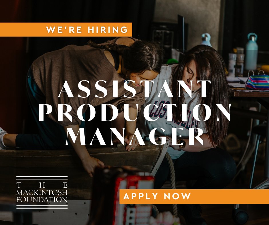 LyricBelfast's tweet photo. 📢 Exciting news!  You can apply for the Assistant Production Manager role now!  Thanks to the Mackintosh Foundation  Regional Theatre Technical Apprenticeship Programme.

🔗https://t.co/NHl7lNekzM

Deadline: 25 July at 12pm https://t.co/8IhBoBpZV0