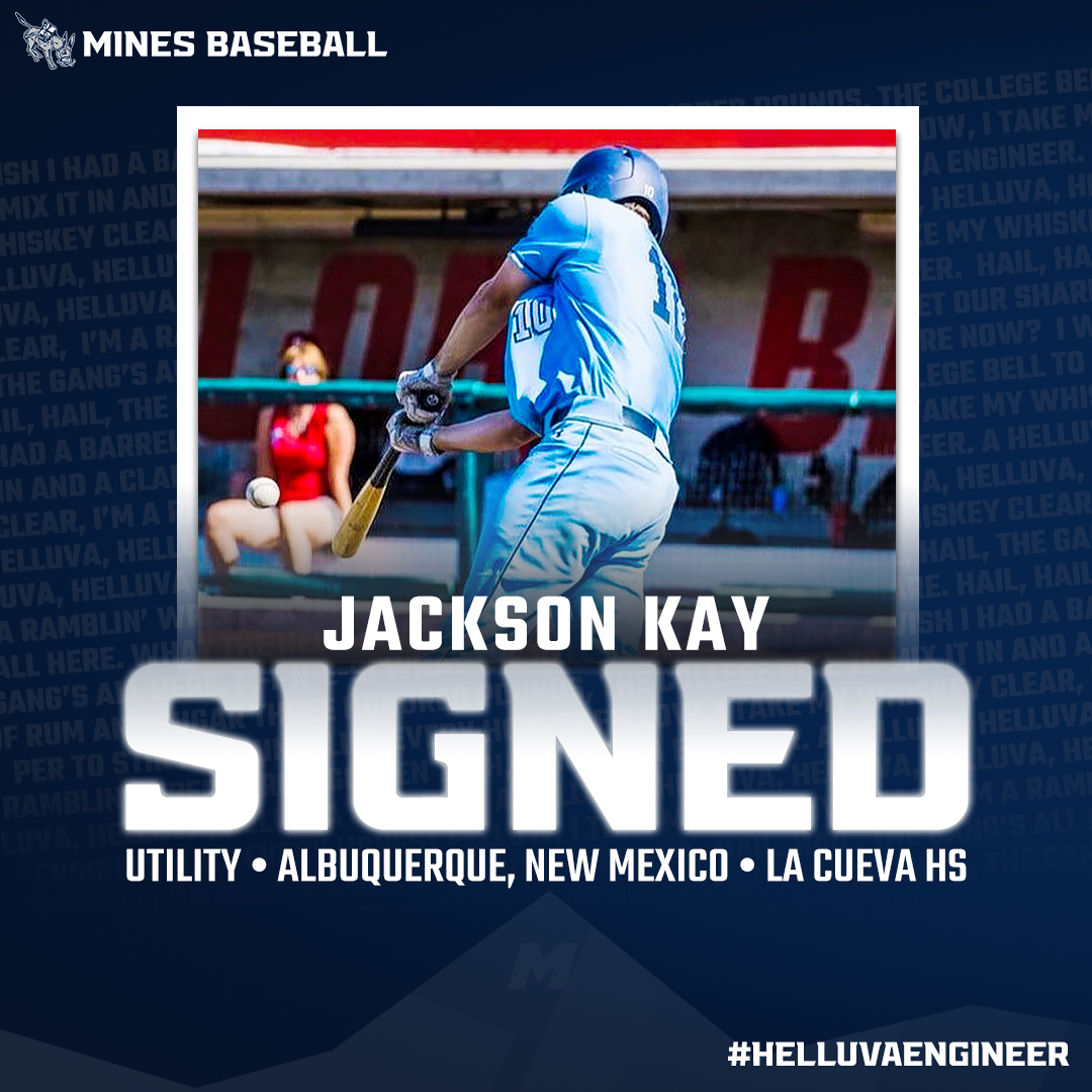 <a href="/CanonHumphreys/">Canon Humphreys</a> <a href="/mountainvistahs/">Mountain Vista H.S.</a> <a href="/PenguinHardball/">Clark College Baseball</a> <a href="/_MV_Athletics/">Monte Vista Athletics</a> Time to give a warm Oredigger welcome to Jackson Kay!

🏆 2021 New Mexico 5A State Champs
📈 .422 avg., 14 RBI, 3 HR
📚 Mechanical Engineering

“Jackson is going to do big things in our program. He is a hard-throwing RHP with tremendous upside &amp; pitch ability.”

#HelluvaEngineer