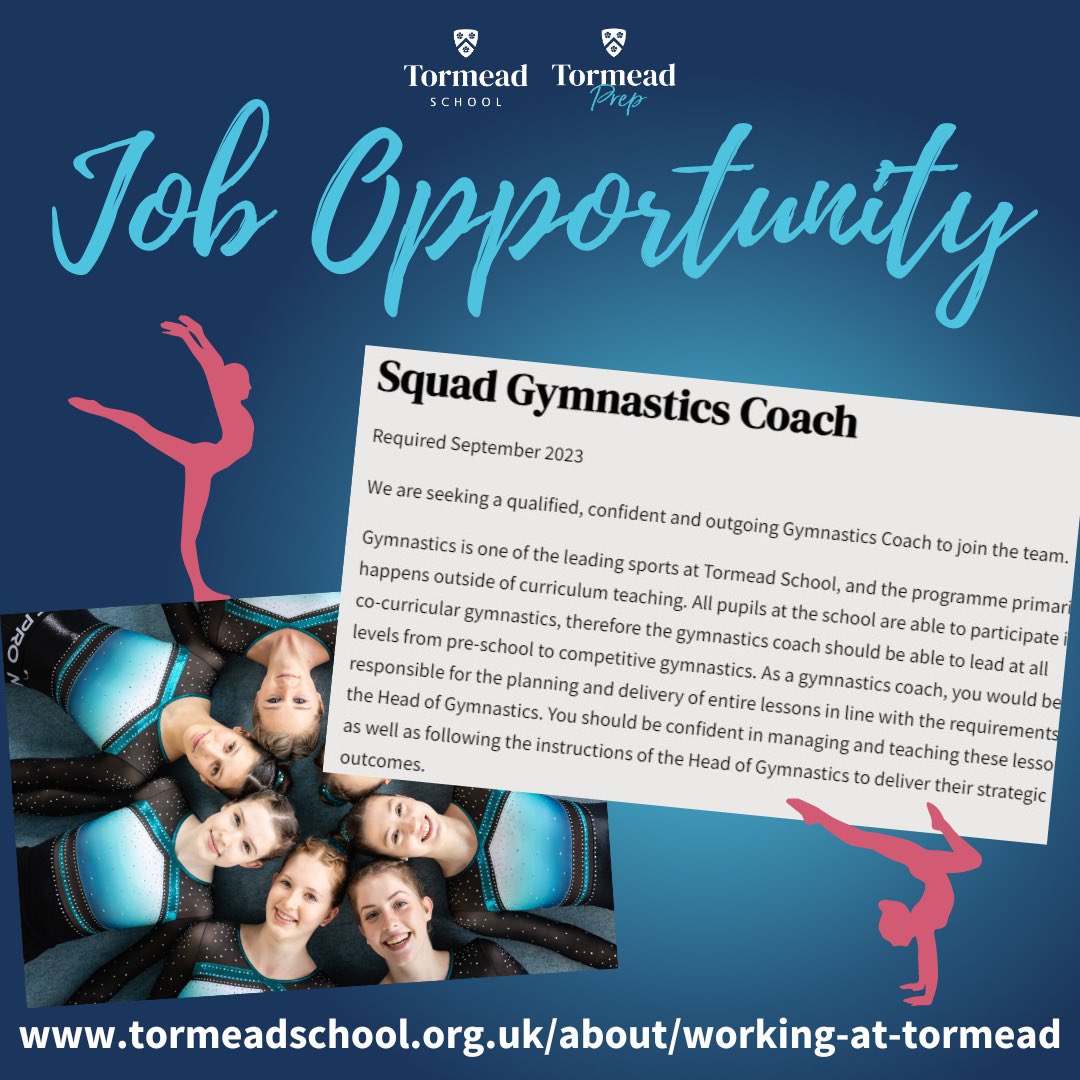 Please share amongst the gymnastics community and, if you are interested, get in touch #teamtormead #tormeadgymnastics #gymnasticsjobs #britishgymnastics #gymnasticscareers