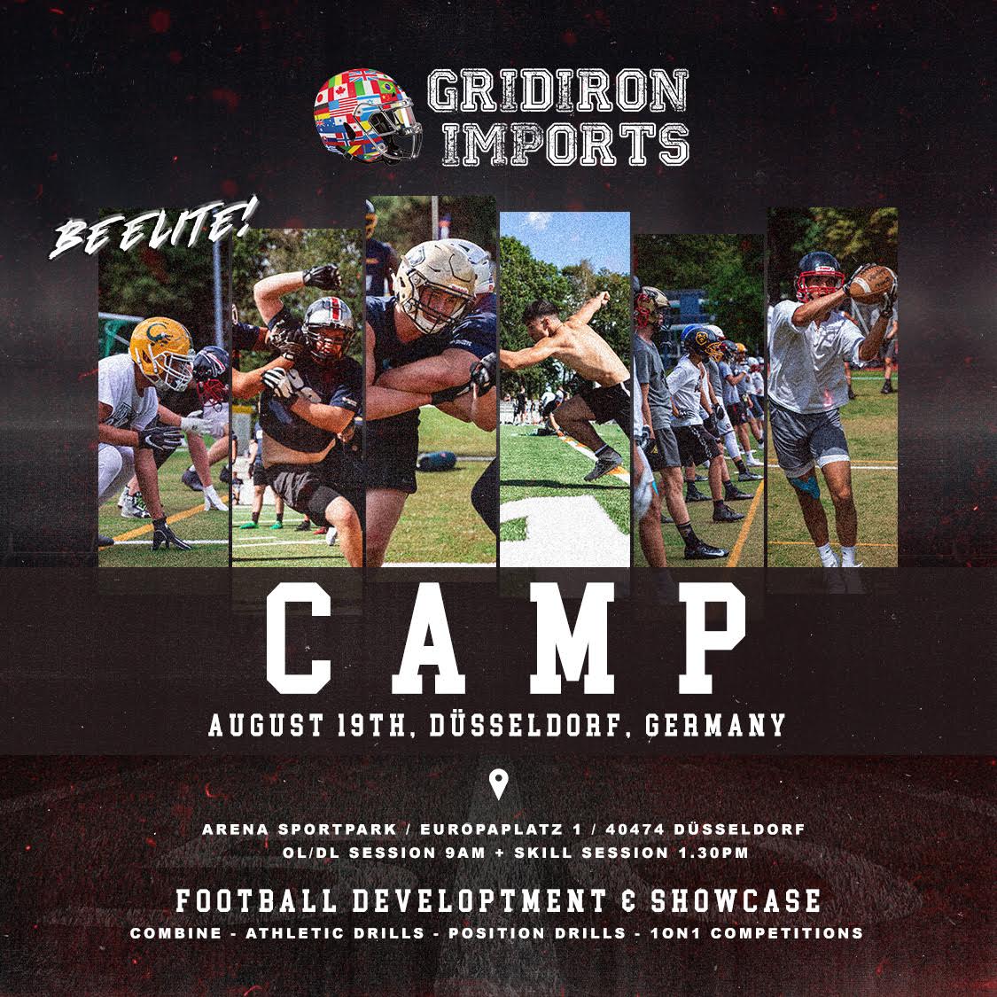 Gridiron Imports Camp! August 19th- Dusseldorf! Don't miss it! Skill Camp eventbrite.com/e/football-cam…… OL/DL Camp; eventbrite.com/e/football-cam…