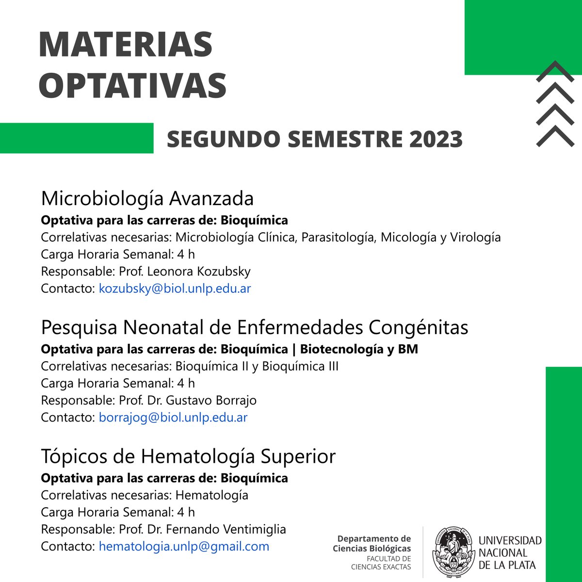 Departamento de Ciencias Biológicas|Exactas|UNLP tweet media