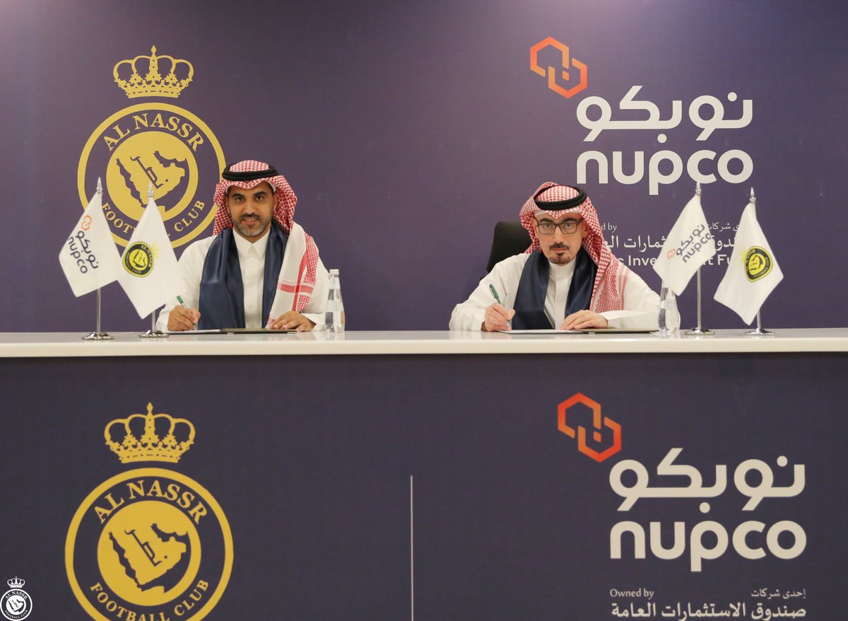 AlNassrFC's tweet photo. نوبكو راعيًا فضيًا لنادي #النصر 💛
أهـلًا بكم @nupco 🤩 https://t.co/gcNr1zDdvv