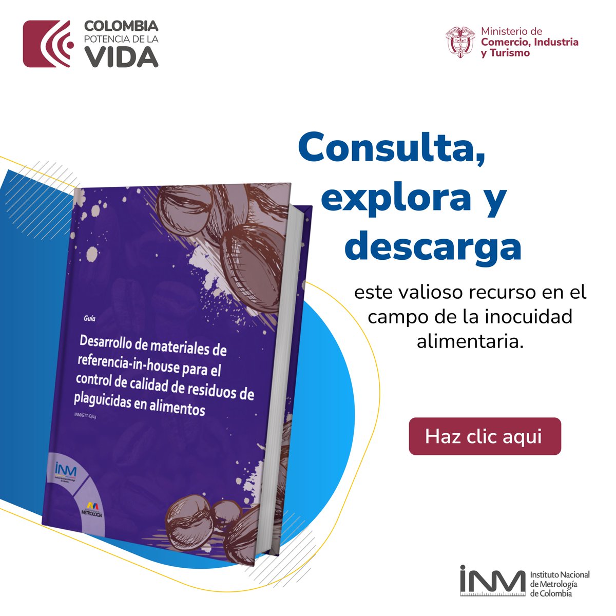 INMdeColombia's tweet photo. En el @INMdeColombia ponemos a disposición la Guía “Desarrollo de Materiales de Referencia in-house para el control de calidad de residuos de plaguicidas en alimentos”. 
Consúltala aquí: https://t.co/Pq3bCcGDSo
#Guía #Lanzamiento https://t.co/xtoXTPf8CT