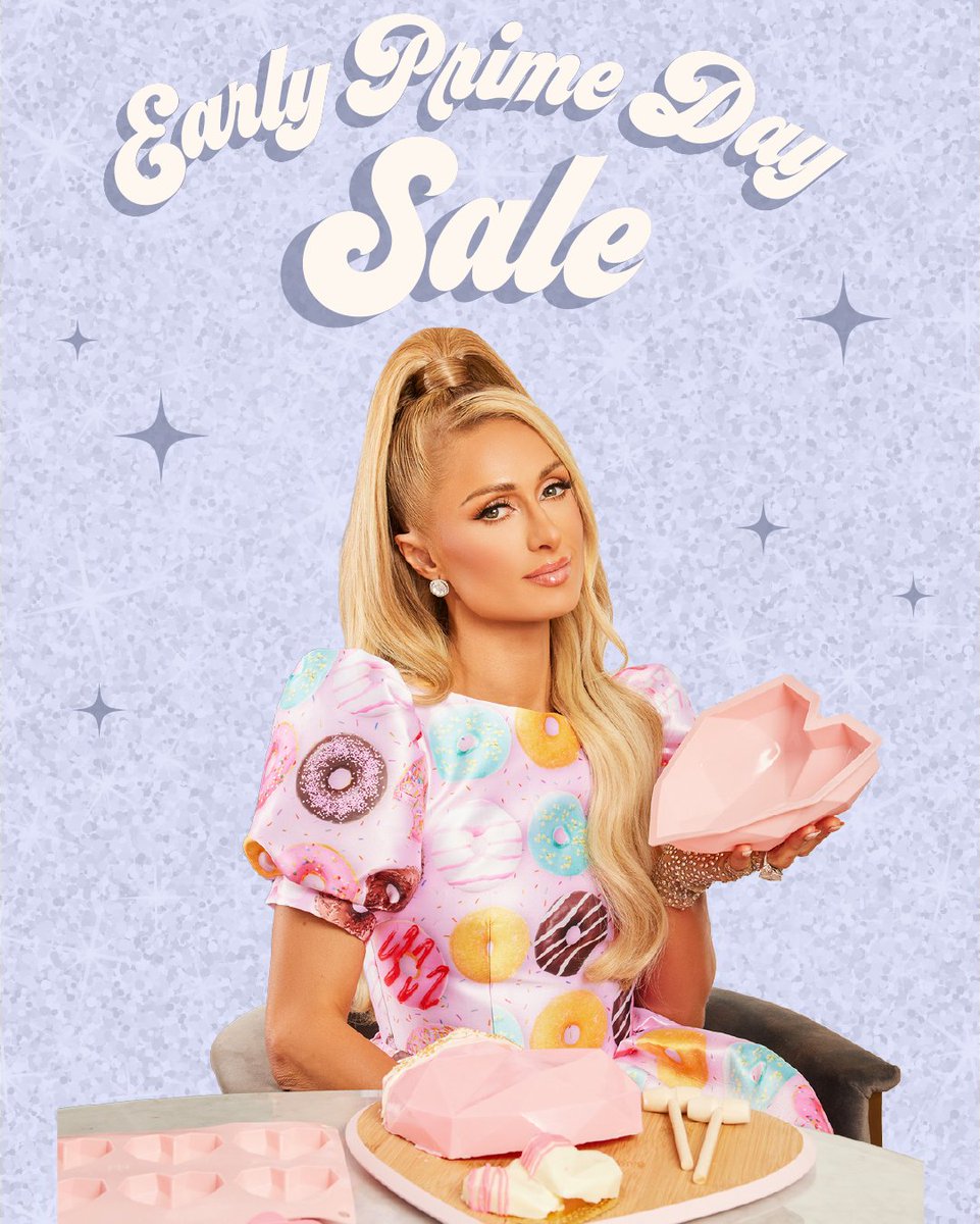 ParisHilton's tweet photo. Get ready for the ultimate shopping spree! 🛍️ Amazon Prime Day has started early, with amazing deals on my products. Don't miss out on these incredible savings! #AmazonPrimeDay https://t.co/mDnVOcD3LT https://t.co/xU1imhJaH1