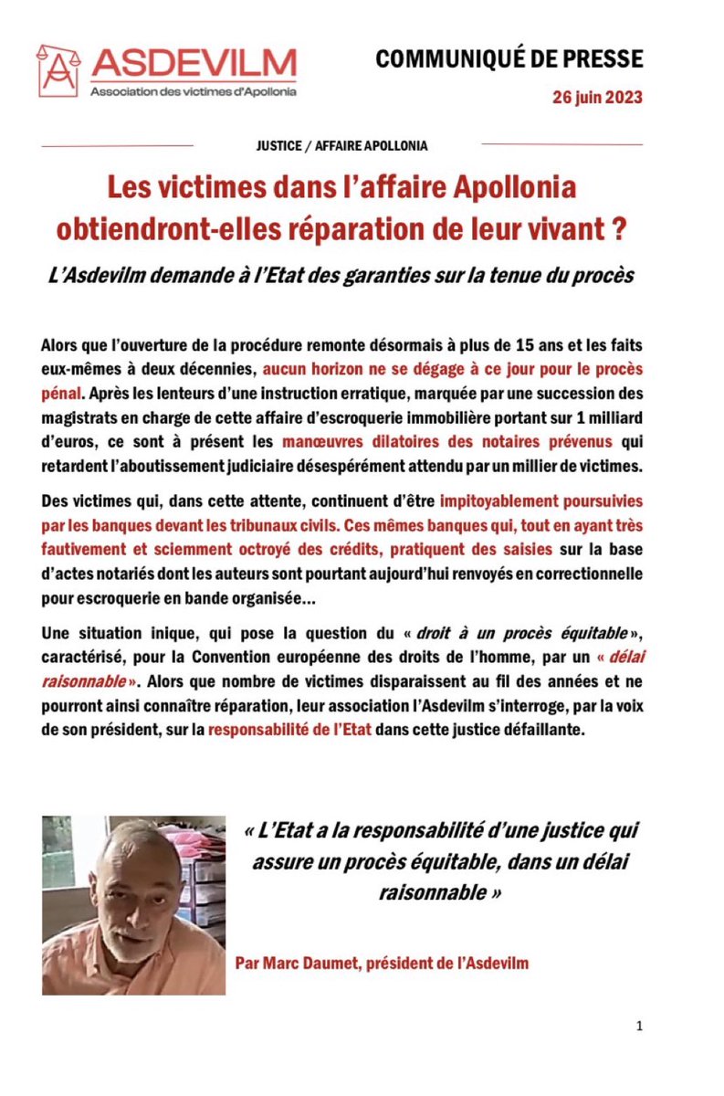 pduncan75's tweet photo. L #affaireapollonia Dernières infos … @Notaires_CSN @ASDEVILM @Elysee @Matignon @justice_gouv
@E_DupondM @AssembleeNat @SMagistrature @USM_magistrats @Defenseurdroits @pgcaParis  @pgcaMontpellier @ProcureurGap @Courdecassation @lemondefr @TF1 @lobs @libe https://t.co/anVnGPMLml