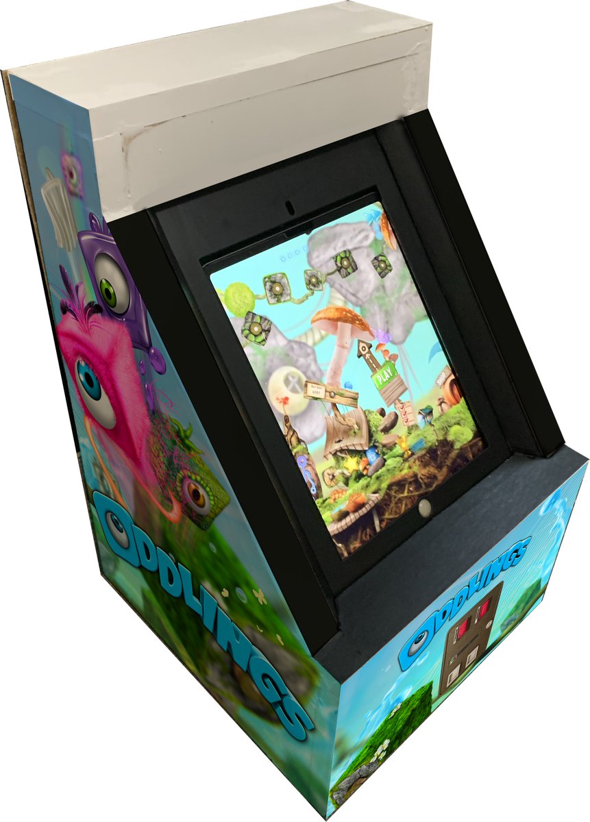 🎮 Oddlings Arcade cabinet is! 🔥

Check out the mock-up photo and stay tuned for final tweaks! 🙌

If you're in Salt Lake City, Utah, USA in September, swing by FanX (Salt Lake Comic Con) and play it! 🎉 

#FanX2023 #ComicCon