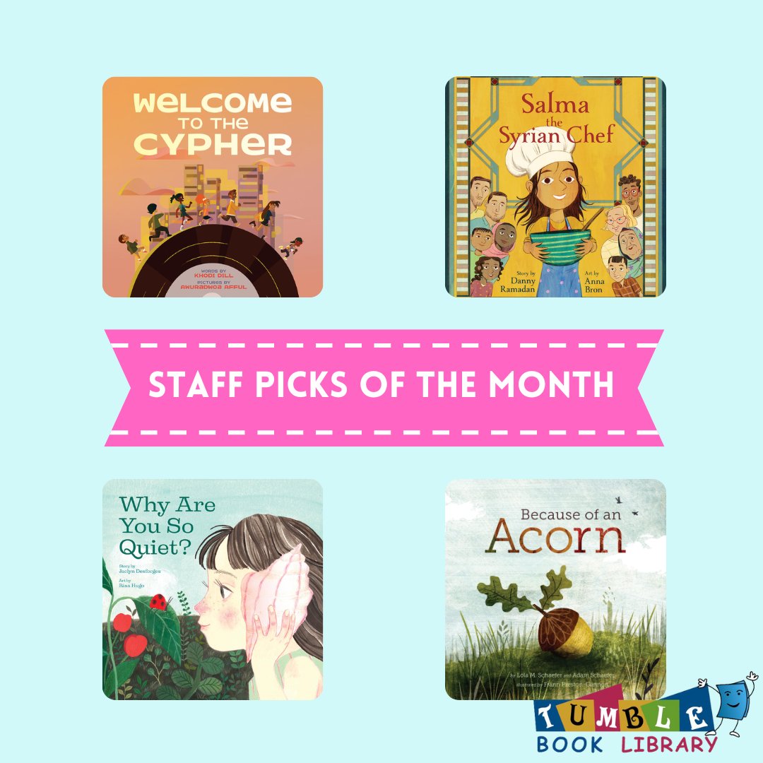 TumbleBooks's tweet image. How is your #SummerReading going? We hope you and your young readers are having a great time discovering new stories on TumbleBookLibrary!

TumbleBooks staff have picked out some more of their favorites to share. Check these titles out today!

#TumbleBookLibrary #StaffPicks