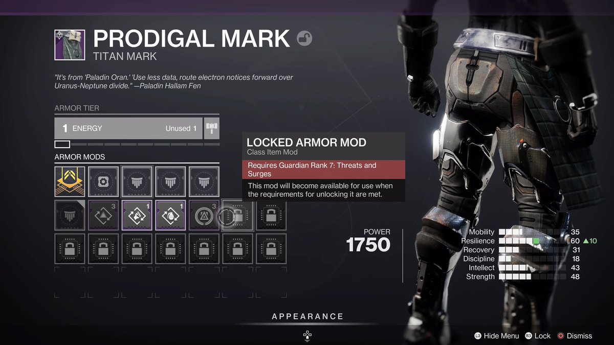 DestinyBulletn's tweet photo. Apparently, some Armor mods are locked behind a paywall. 🙃

(via @sayskyy) https://t.co/rHOlOsIP2a