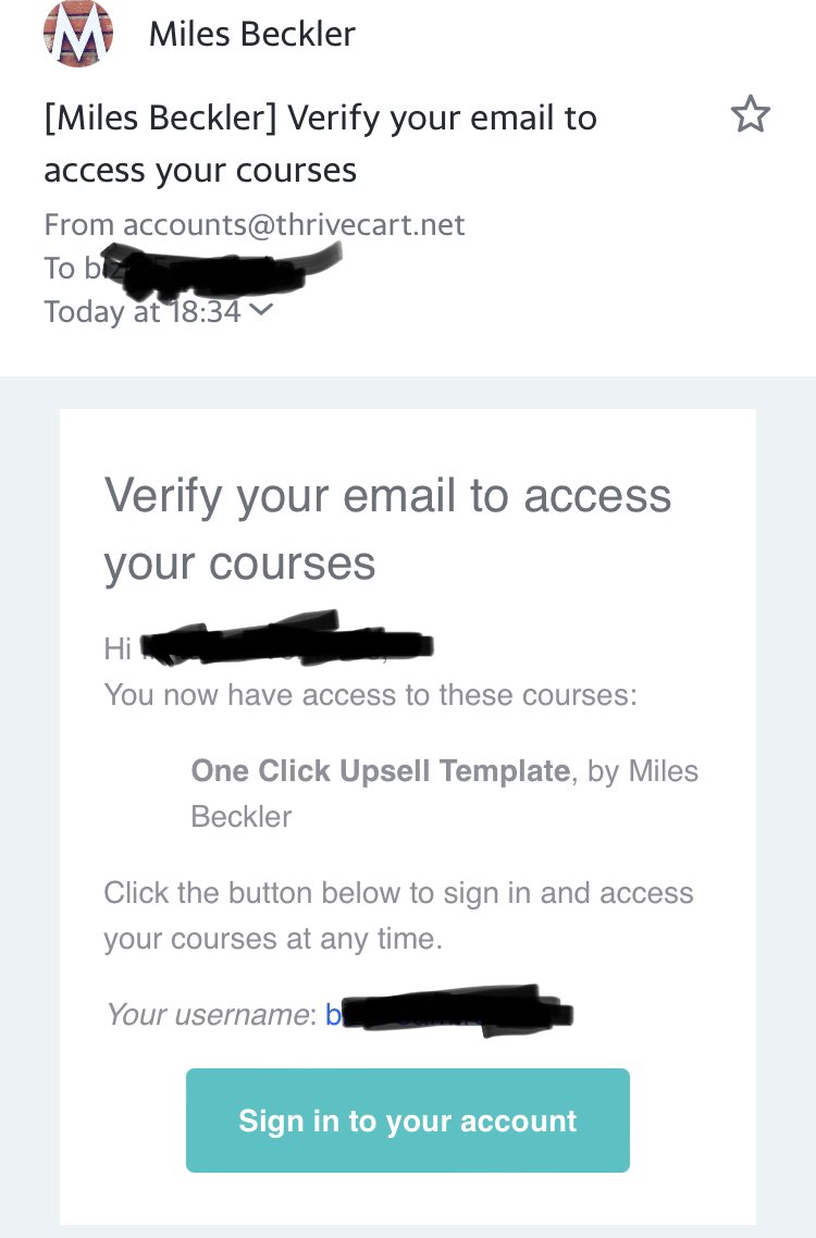 SidelineAff's tweet photo. @milesbeckler Did you just sent an email out from Thrivecart? I didn't buy this offer....

Is this genuine? https://t.co/DzUqY97U4e