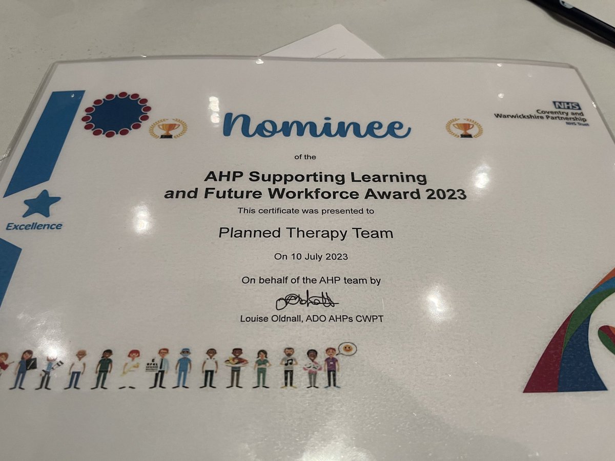 Wonderful Day celebrating #AHPs within <a href="/CWPT_NHS/">Coventry and Warwickshire Partnership NHS Trust</a>. So Many wonderful stories of projects and individual pieces of work to better our patient experiences and raise the profile of AHP’s within our #NHS workforce! <a href="/clareymee3/">Clare Mee</a> <a href="/ashrice88/">Ashley Rice</a> <a href="/KarenScorerOT/">Karen Scorer</a> <a href="/louise_oldnall/">Louise Oldnall</a>
