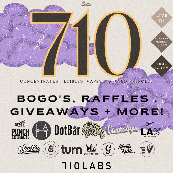 ExotixHollywood's tweet photo. Happy 7/10!! Today 12-6 We will be having a 710 FARMERS MARKET! FOOD, GIVE AWAYS, RAFFLES, and DEALS!!
738 N Highland Ave! https://t.co/v1uBcNGoFh